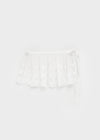 Rockhee Embroidered Lace Layered See-through Wrap Skirt