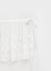 Rockhee Embroidered Lace Layered See-through Wrap Skirt