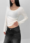 [MADE] Softie Angora U-neck Long Sleeve Tee