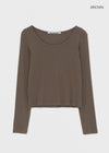 [MADE] Softie Angora U-neck Long Sleeve Tee