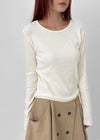 [MADE] Softy Angora Round Neck Long Sleeve T-shirt