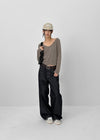 Deansi Non-fade Raw Balloon Denim Pants