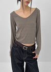 [MADE] Siero Wide V-Neck Long Sleeve Tee