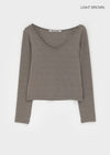 [MADE] Siero Wide V-Neck Long Sleeve Tee