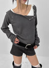 Firrell Snap Button Waffle Long Sleeve T-shirt