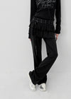 [MADE] Kuzel Cancan Bootcut Skirt Pants (belt Set)
