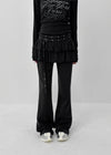 [MADE] Kuzel Cancan Bootcut Skirt Pants (belt Set)