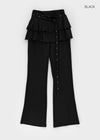 [MADE] Kuzel Cancan Bootcut Skirt Pants (belt Set)