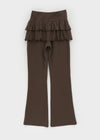 [MADE] Kuzel Cancan Bootcut Skirt Pants (belt Set)