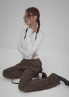 Ppoia U-Neck Long Sleeve Hoodie