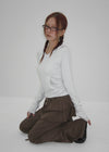 [MADE] Kuzel Cancan Bootcut Skirt Pants (belt Set)