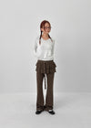[MADE] Kuzel Cancan Bootcut Skirt Pants (belt Set)