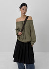Lecha Strap Off-shoulder Man-to-man