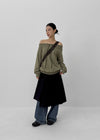 Lecha Strap Off-shoulder Man-to-man