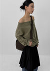 Lecha Strap Off-shoulder Man-to-man