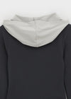 [MADE] Corte Color Block Hooded Long Sleeve T-shirt