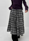 Tending Check Cancan Midi Skirt