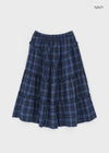 Tending Check Cancan Midi Skirt