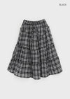 Tending Check Cancan Midi Skirt