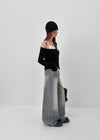 Oladi Washed Wide Bootcut Denim Pants