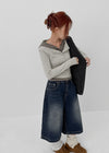 [MADE] Corte Color Block Hooded Long Sleeve T-shirt