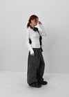 Runong Slit Slim Lettering Long Sleeve T-shirt