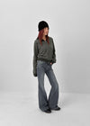 Tios Ribbon Bootcut Denim Pants