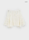 Ringda Layered Punching Knit Midi Skirt