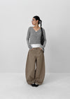 Dinu Bijou Embroidered Balloon Cotton Pants