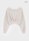 Eldito Off-shoulder Crop Man-to-man