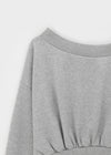 Eldito Off-shoulder Crop Man-to-man