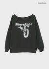 Kinya Printing Off-shoulder Man-to-man
