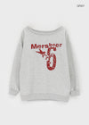 Kinya Printing Off-shoulder Man-to-man
