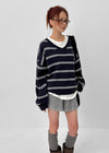 Tinda Stripe V-neck Knit
