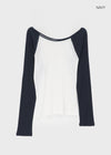 Tomerton Nagrang Off-Shoulder Long Sleeve T-Shirt