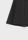 Crouton Striped Pintuck Midi Skirt