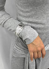 Diaven Silver Bold Open Bracelet