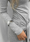 Diaven Silver Bold Open Bracelet