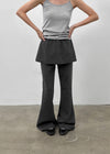 Warmin Stripe Bootcut Skirt Pants