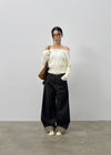 Katzen Non-Fade Roll-Up Wide Denim Pants