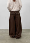 Aline Back Pocket Wide Balloon Pants