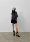 Kuinet Washed Crop Zip-up Vest