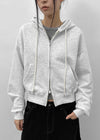 Rompino Semi-crop Hooded Zip-up