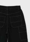 (UNISEX) Kelnom Stitch Wide Cotton Pants