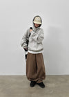 NumDun Oversized Embroidered Hoodie