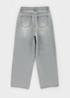 Oldera Washed Semi-wide Denim Pants