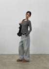 Bedding Layered Striped Halter Cardigan