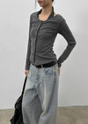 Bedding Layered Striped Halter Cardigan