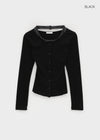Bedding Layered Striped Halter Cardigan