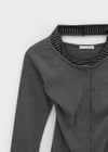 Bedding Layered Striped Halter Cardigan